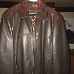 Andrew Marc Brown Leather Jacket
